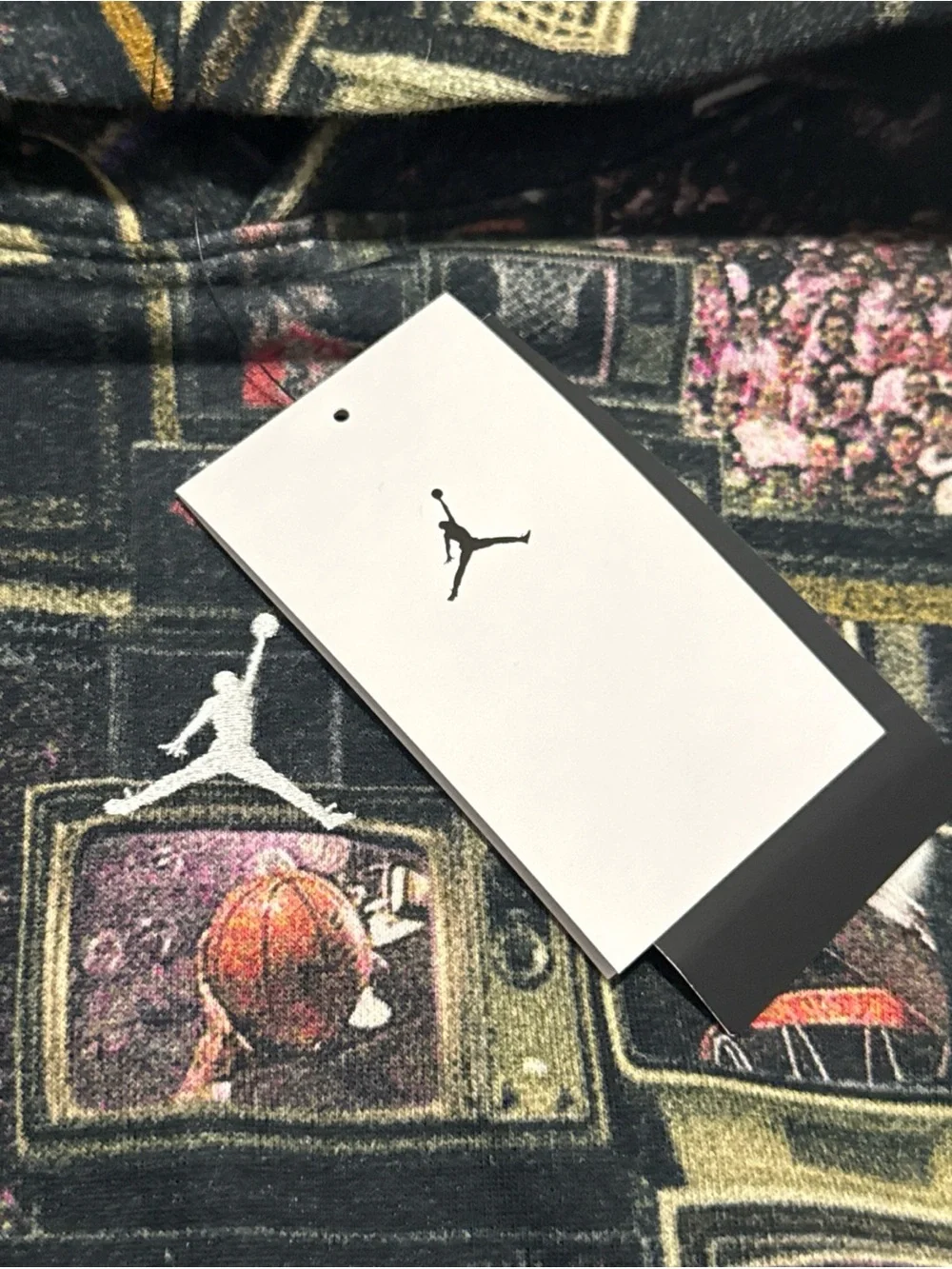 New Jordan Brooklyn Fleece Printed Pullover Hoodie Men’s Size Medium HV0552-010